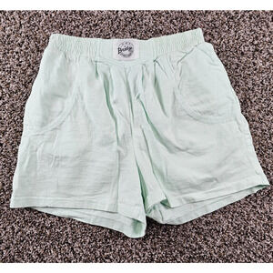 Vintage 1980s Bridge Sportswear Womens Sz L Athletic Shorts Mint Blue Green